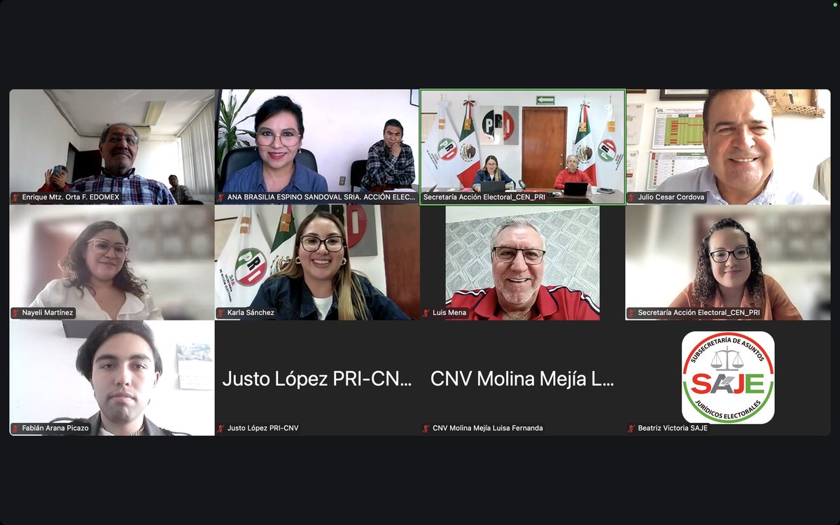 rigofuentes's tweet image. Es doblemente #PRIISTA quien además de votar por el PRI, decide representarnos en una casilla o ante las autoridades electorales.

Reunión con SAE’s de: #Colima, #EstadoDeMéxico, #Michoacán y #Querétaro, conducida por la Subsria. @karlis_sanchez.

🇲🇽@alitomorenoc
@SAE_CEN