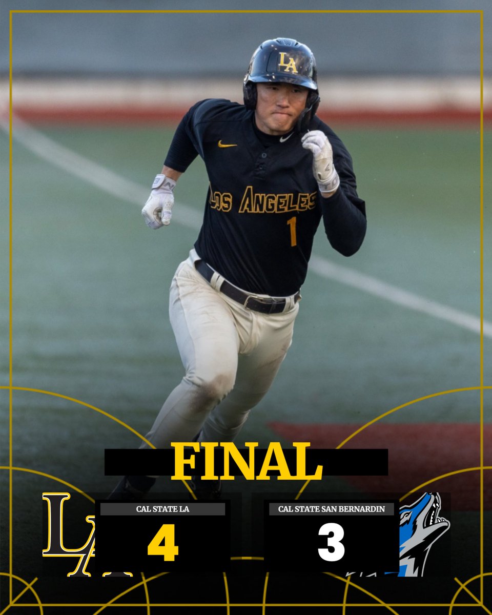 GRITTY. 👊 

#CalStateLA earns the comeback with a three-run eighth, to take the opener against San Bernardino!