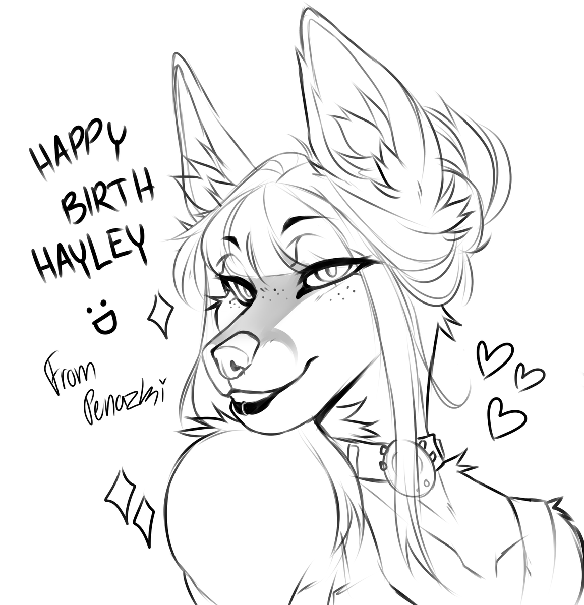 Also thank you to <a href="/BabeTheJackal/">Babe</a> for this Birthday sketch during my party!!! ♥