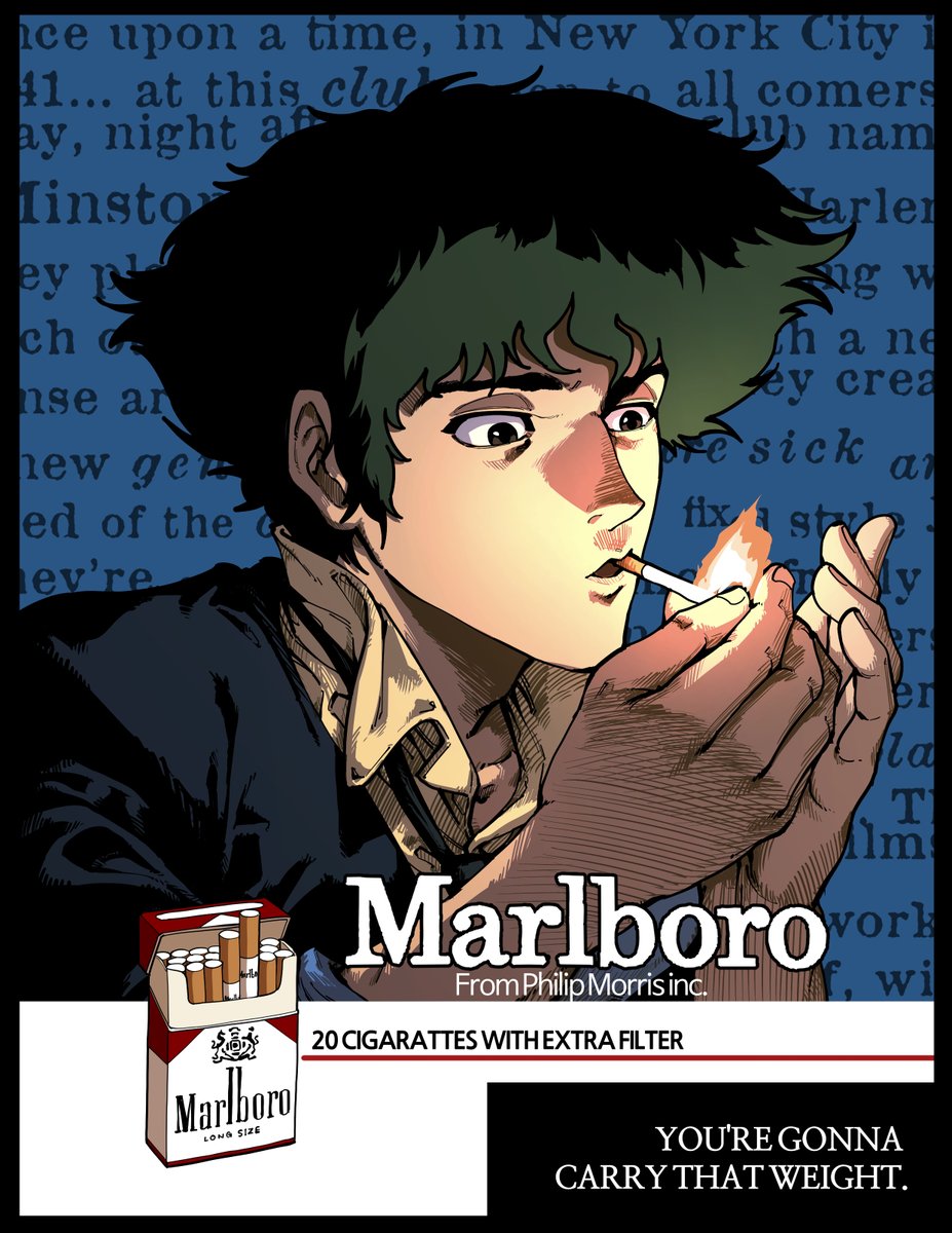 lockrobster52s's tweet image. Marlboro man AD - 2071 Space cowboy edition

#cowboybebop #spike #spikespiegel #카우보이비밥 #비밥 #스파이크 #스파이크스피겔 #スパイク・スピーゲル #カウボーイビバップ