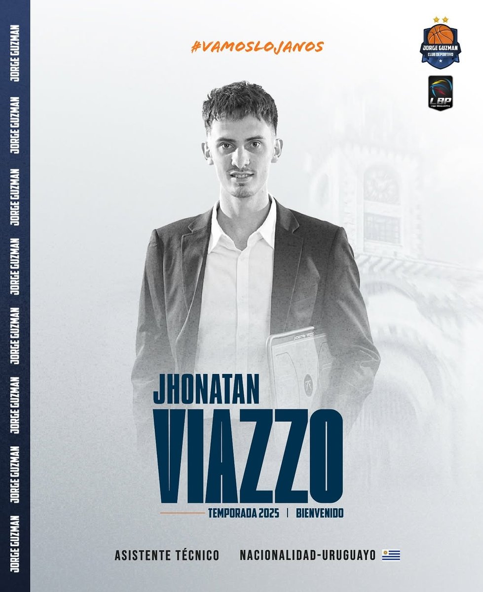 Jhonatan Viazzo <a href="/JhonatanViazzo/">Jhona</a> será el asistente técnico de Jorge Guzman <a href="/clubjorgeguzman/">Club Jorge Guzmán</a>  en la <a href="/LigaBasquetpro/">Liga Básquet Pro</a> de Ecuador. Es una nueva experiencia en el exterior luego de estar en Chile  siendo AT en <a href="/puentealtocd/">Puente Alto C.D</a>.