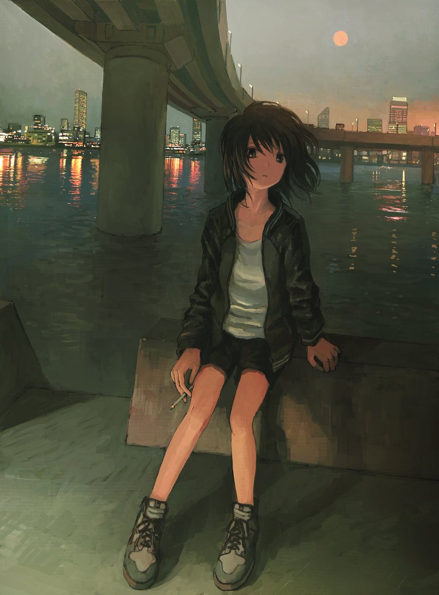 AkimatutiX's tweet photo. 夜の絵 https://t.co/fVJDaqmm3H