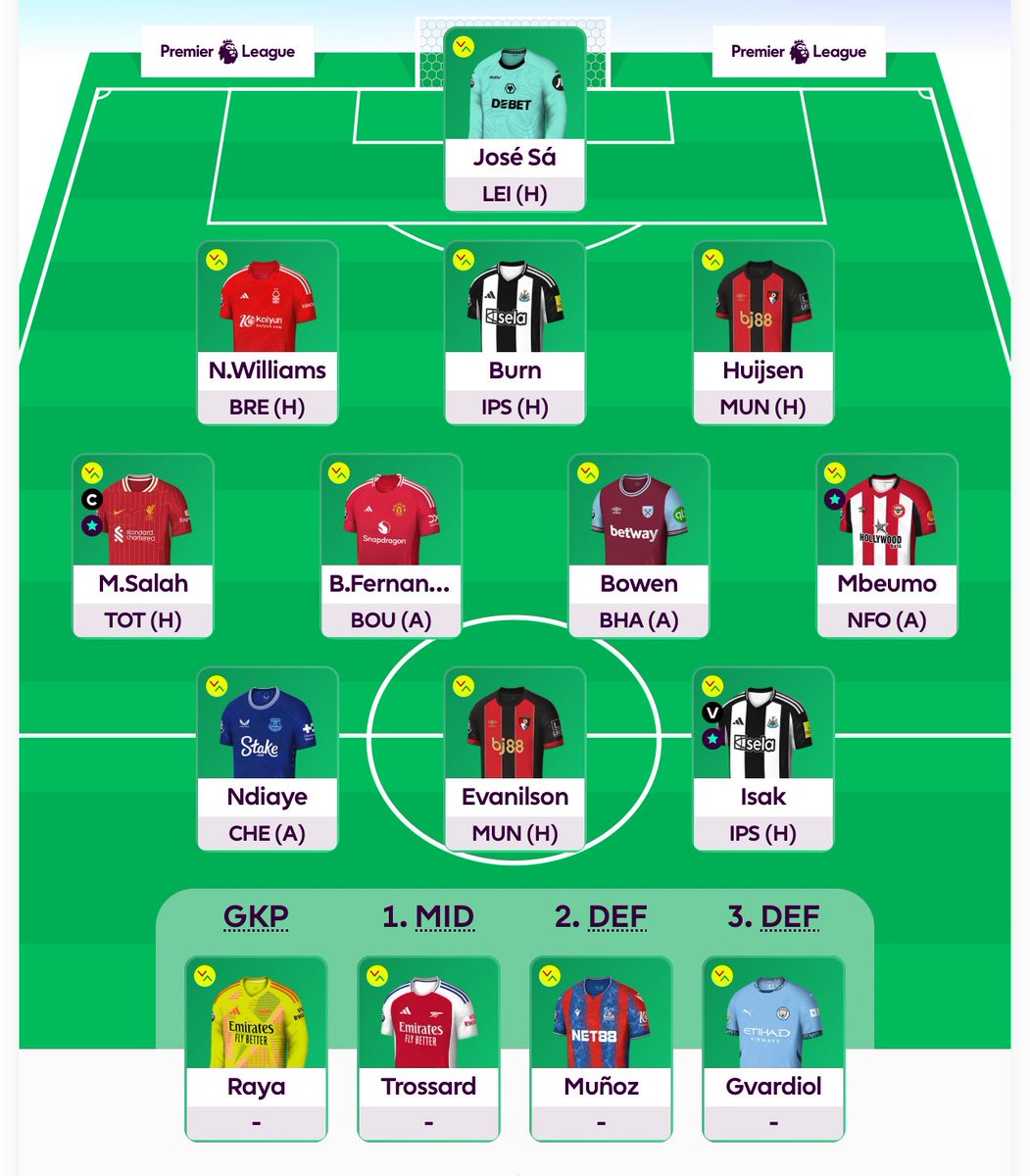 FPL_Toni's tweet photo. My Team BGW34
2 moves (-4)
Saka -> Mbeumo
Marmoush -> Ndiaye
Salah ©️
Isak ✔️
OR 1.5m
Last chip left FH36..
Good luck guys
#ToniFPL #ThaiFPL
#TFC #FPLCommunity
#FPL https://t.co/M2ZjPfgpJc