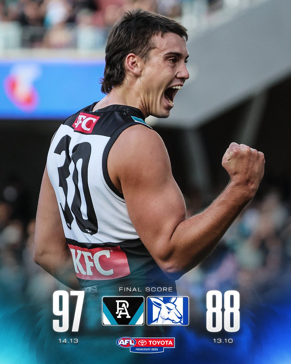 The Power hold on in a tight finish 😮

#AFLPowerNorth