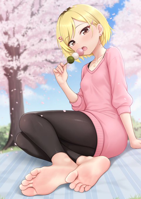 お花見行きたかったなあという絵です 