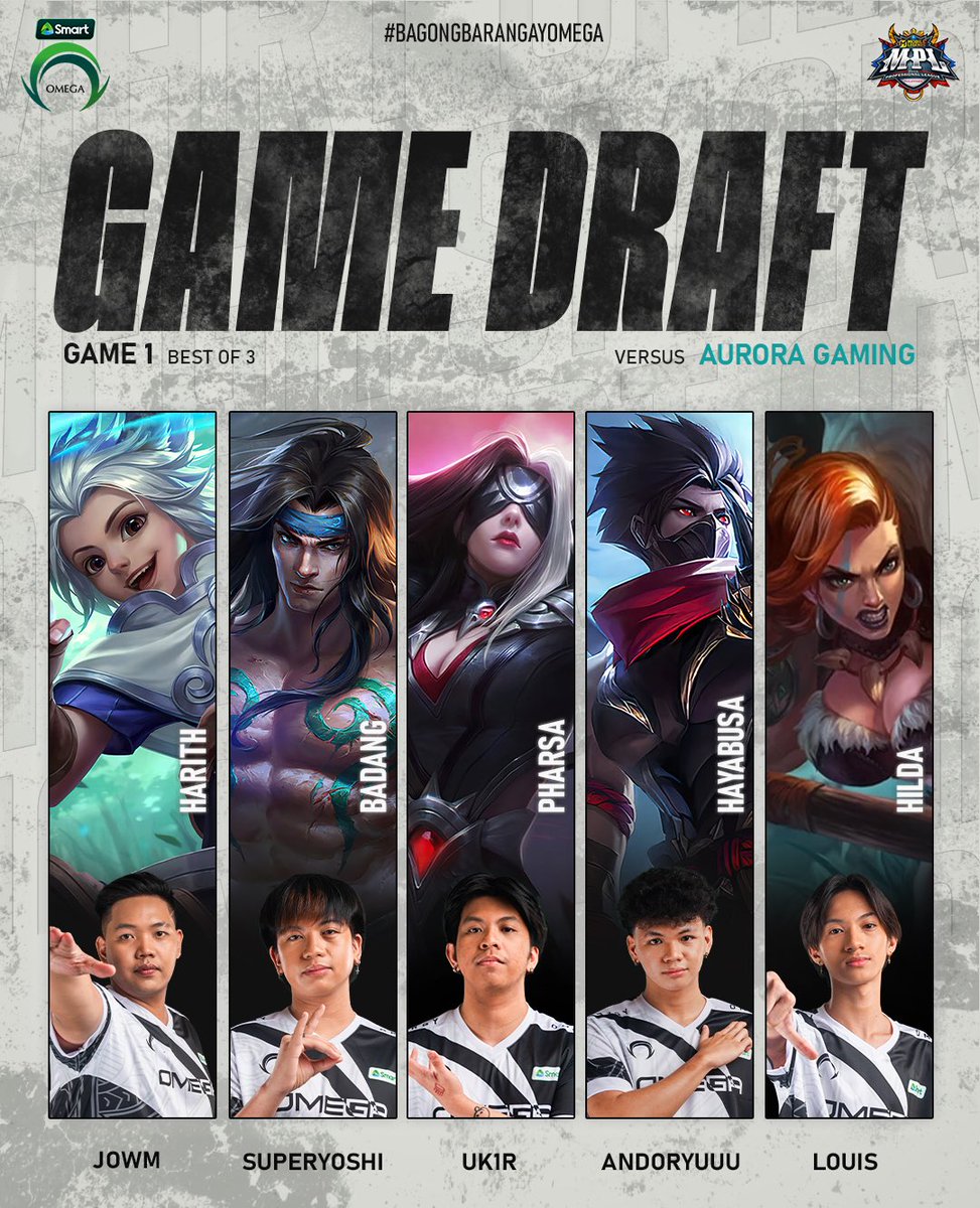 OmegaEsportsPH's tweet photo. πππππππ ππ ππππ
Tignan natin ang palag ng Barangay Omega ngayong unang laban! π«£
#BagongBarangayOmega #SmartOmega #Smart5gMax https://t.co/LZaqtvWEKd