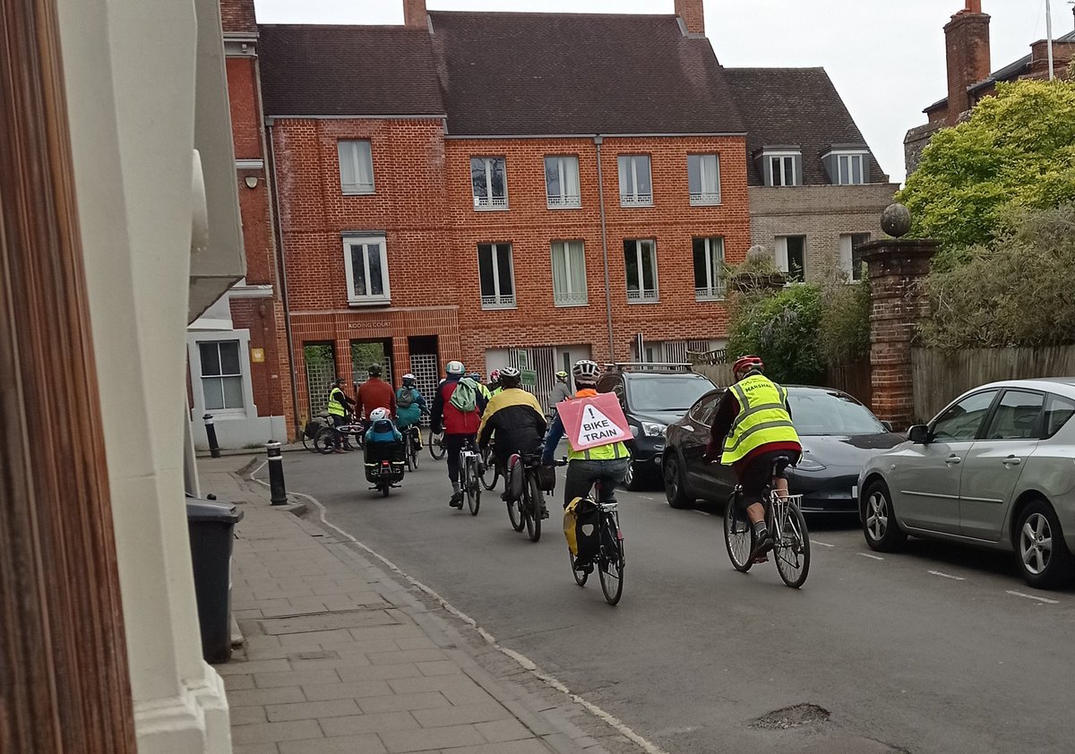 Cheering on the <a href="/CycleWin/">Cycle Winchester</a> Mass Ride as it passes our door this morning.