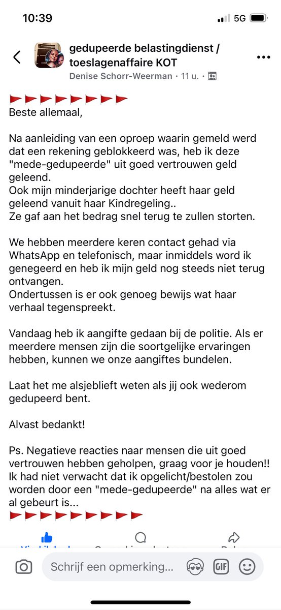 Bjorg66914313's tweet photo. Gedupeerden belastingdienst. Pas op. Deze vrouw doet zich voor als gedupeerde met zielige verhalen. Helaas is vorige week een gedupeerde erin getrapt. @St_Ged_Ouders @NadineTM @WoLLeTjE5 @Politie @buitelaar_peter @petervmill https://t.co/tNcBLbxEyO
