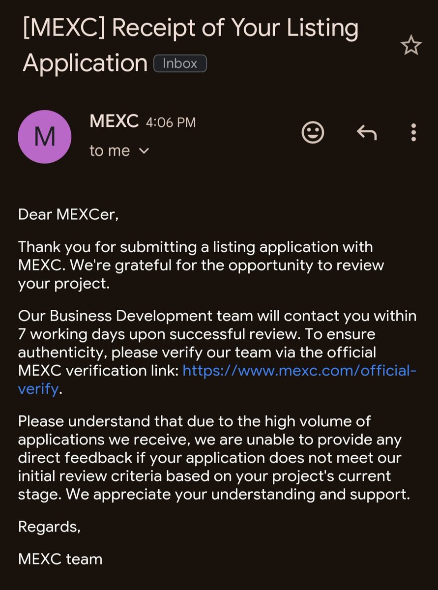 AGOPAY OFFICIAL ANNOUNCEMENT

We’re excited to announce that AGOPAY has officially submitted a listing request to MEXC Global!
We’ve already captured the confirmation email from the MEXC team as our reference for this submission.

This is a big step forward for our project and