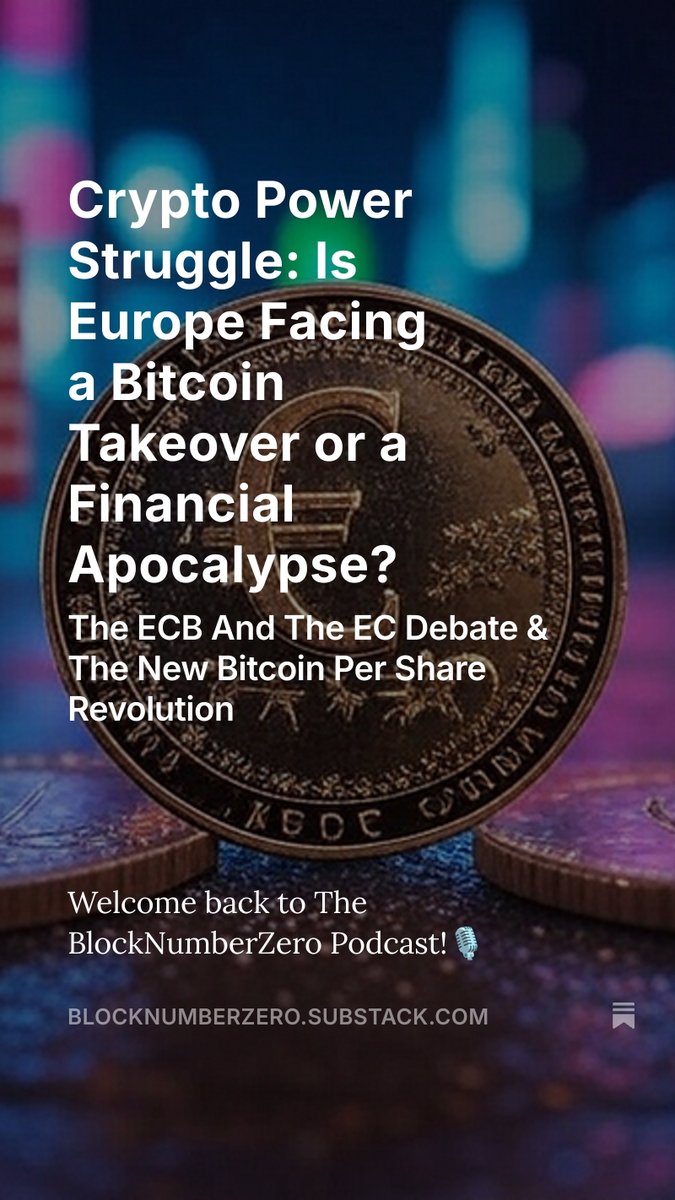 BlockNumberZero's tweet photo. 𝗖𝗼𝘂𝗹𝗱 𝗧𝗵𝗲 𝗗𝗼𝗹𝗹𝗮𝗿 𝗥𝗲𝗽𝗹𝗮𝗰𝗲 𝗧𝗵𝗲 𝗘𝘂𝗿𝗼 𝗜𝗻🇪🇺𝗘𝘂𝗿𝗼𝗽𝗲?

The ECB requested that the EC review the MiCA regulations since the Trump Administration pushes for favorable crypto regulations in the US. 

Don't miss the latest🎧episode.
https://t.co/QibooOiKFc https://t.co/hSDpnceSwP