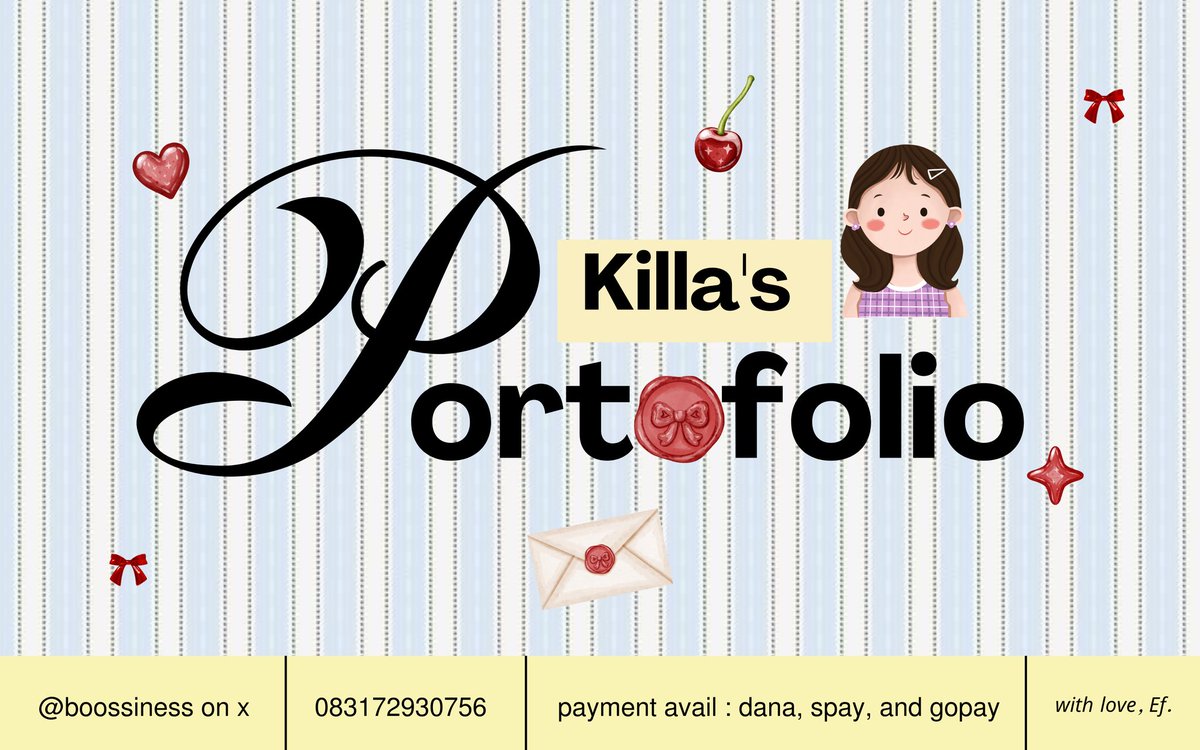 killolipop's tweet image. 𝓅𝓇𝑜𝓊𝒹𝓁𝓎 𝓅𝓇𝑒𝓈𝑒𝓃𝓉 ꩜ .ᐟ my cozy studio
heyy, killa's here •ﻌ•
here to turn ✿ little moments ✿ into everlasting 𝓁𝑜𝓋𝑒 ₊˚⊹ᰔ
📋: t.me/testiproofeu
☎️ : w.me/083172930756