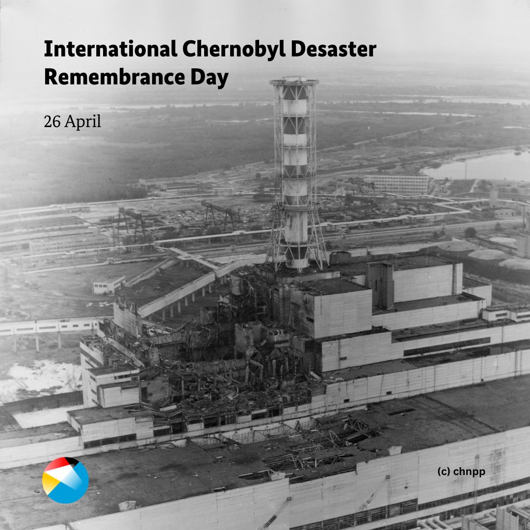 GermanyUN's tweet photo. The #Chernobyl nuclear meltdown on 26 April 1986 marks a black day in our collective memory.  Radioactive material spread through Europe. In its war of aggression, Russia today deliberately jeopardizes the safety of Ukrainian nuclear power plants. This must stop. https://t.co/b2HTI8X7sj