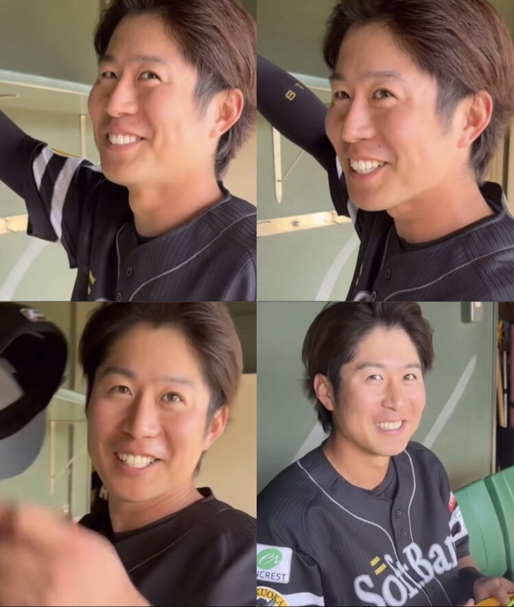 試合後このビジュは強すぎん？
顔で万バズして欲しい👈🏻
 #川村友斗  #sbhawks  #ビジュイイじゃん