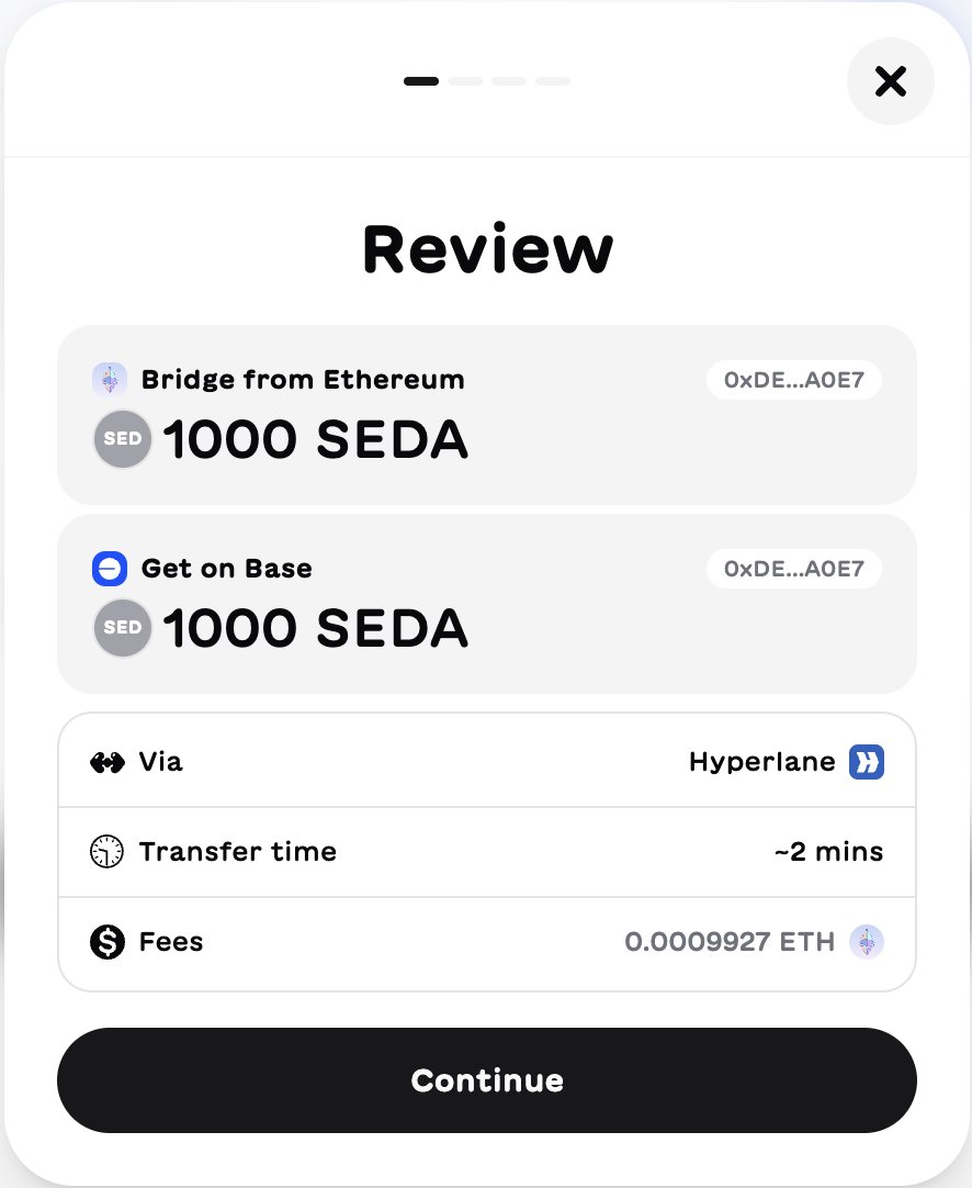 Peter 👽 (@realpeterjm) on Twitter photo oh? looks like $SEDA is coming to <a href="/base/">Base</a> via <a href="/hyperlane/">Hyperlane ⏩</a>
<a href="/nambrot/">Nam Chu Hoai ⏩</a> is a chad. he helped us get live with this WarpRoute in 5 mins. Thats the power of an open interoperability framework 💪
bullish $HYPER 🚀 oh? looks like $SEDA is coming to <a href="/base/">Base</a> via <a href="/hyperlane/">Hyperlane ⏩</a>
<a href="/nambrot/">Nam Chu Hoai ⏩</a> is a chad. he helped us get live with this WarpRoute in 5 mins. Thats the power of an open interoperability framework 💪
bullish $HYPER 🚀
