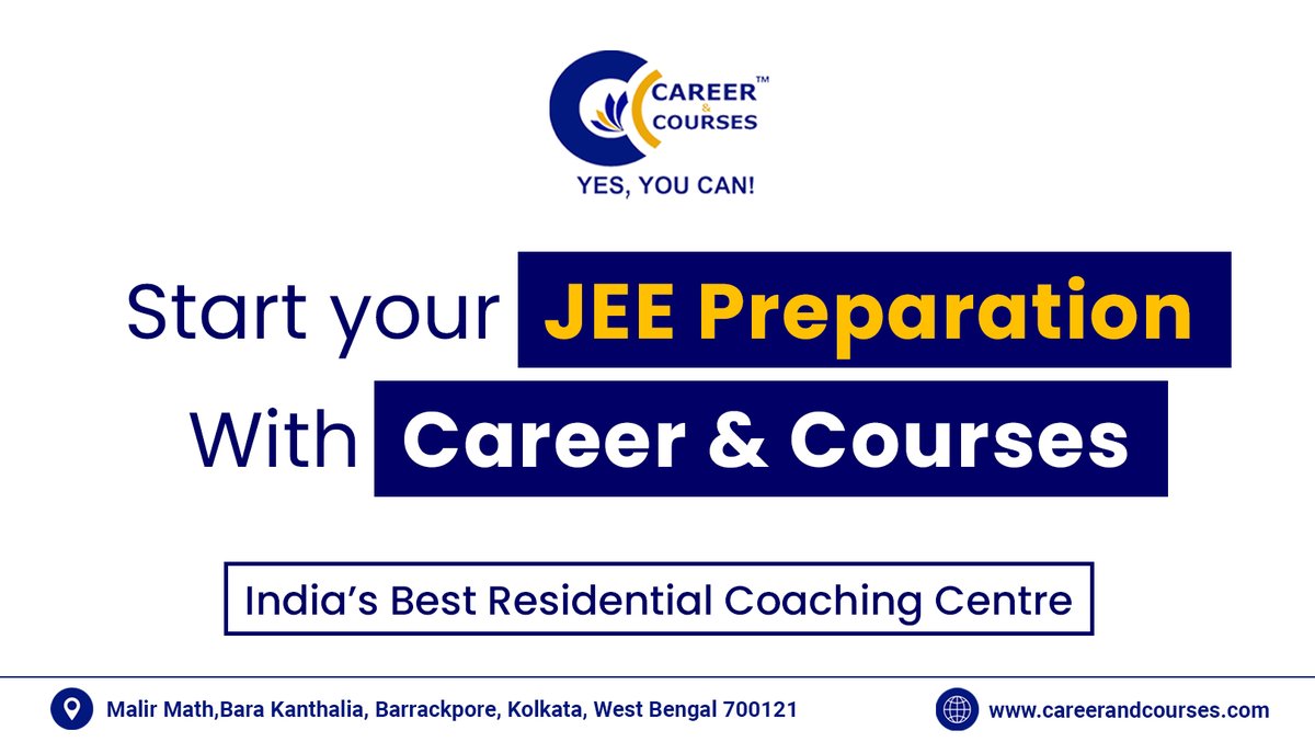 urcareercourses's tweet photo. Start your JEE journey with Career &amp; Courses – India’s best residential coaching! 🏫 Expert guidance, top-notch facilities, and a focused environment to help you succeed. Join us today! 🚀 #JEEPreparation #CareerAndCourses #IITDream https://t.co/8905Xd8Vz2