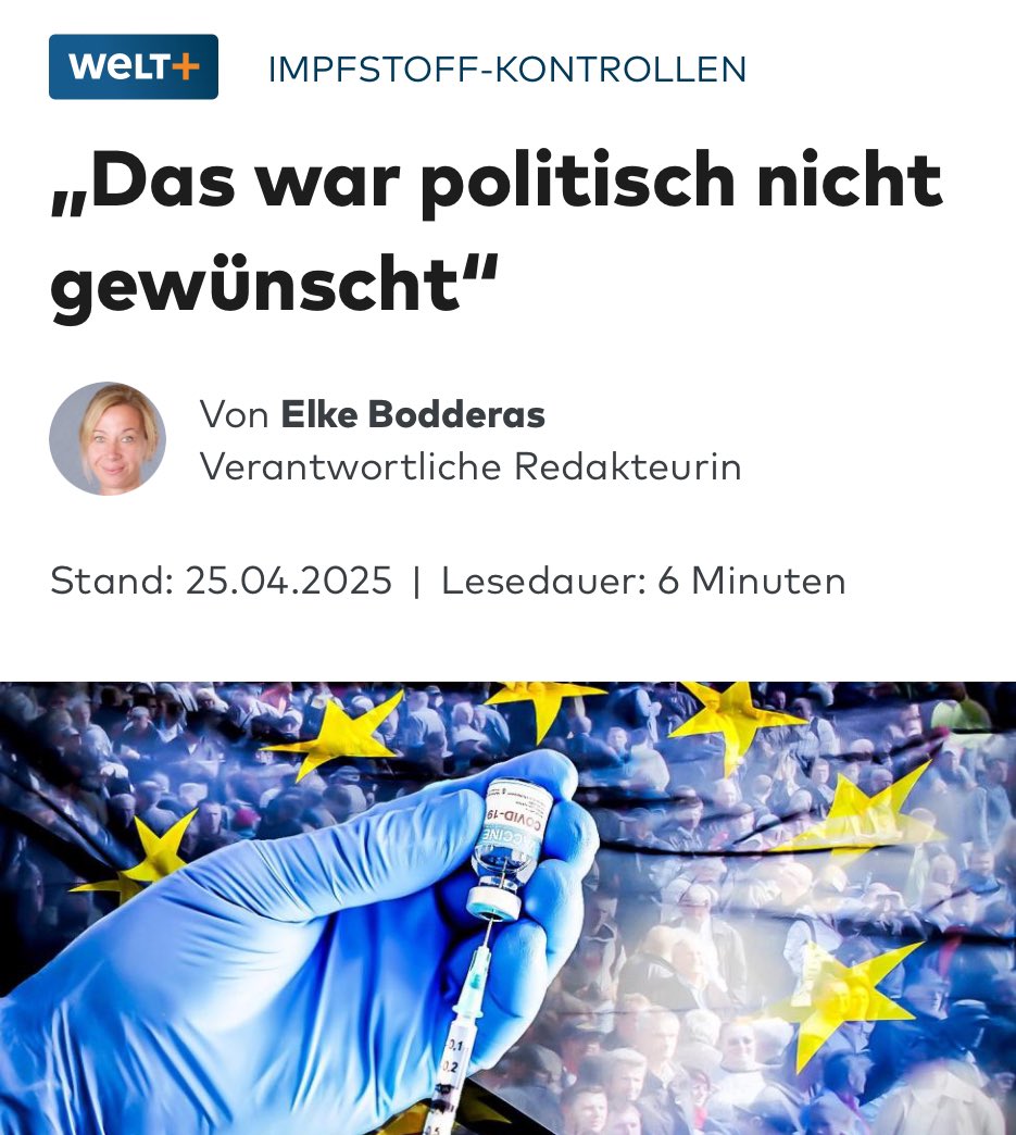 Quo_vadis_BRD's tweet photo. 1/ Nicht nur beim deutschen RKI, auch auf EU-Ebene: 

„Beispiellose politische Vereinnahmung der Wissenschaft“, „Rolle der EU-Kommission muss Gegenstand einer umfassenden parlamentar. Aufarbeitung werden“ (Zitate @KubickiWo):

@welt legt brisanten EMA-Zulassungs-Skandal offen: https://t.co/OUxvAgjd9j