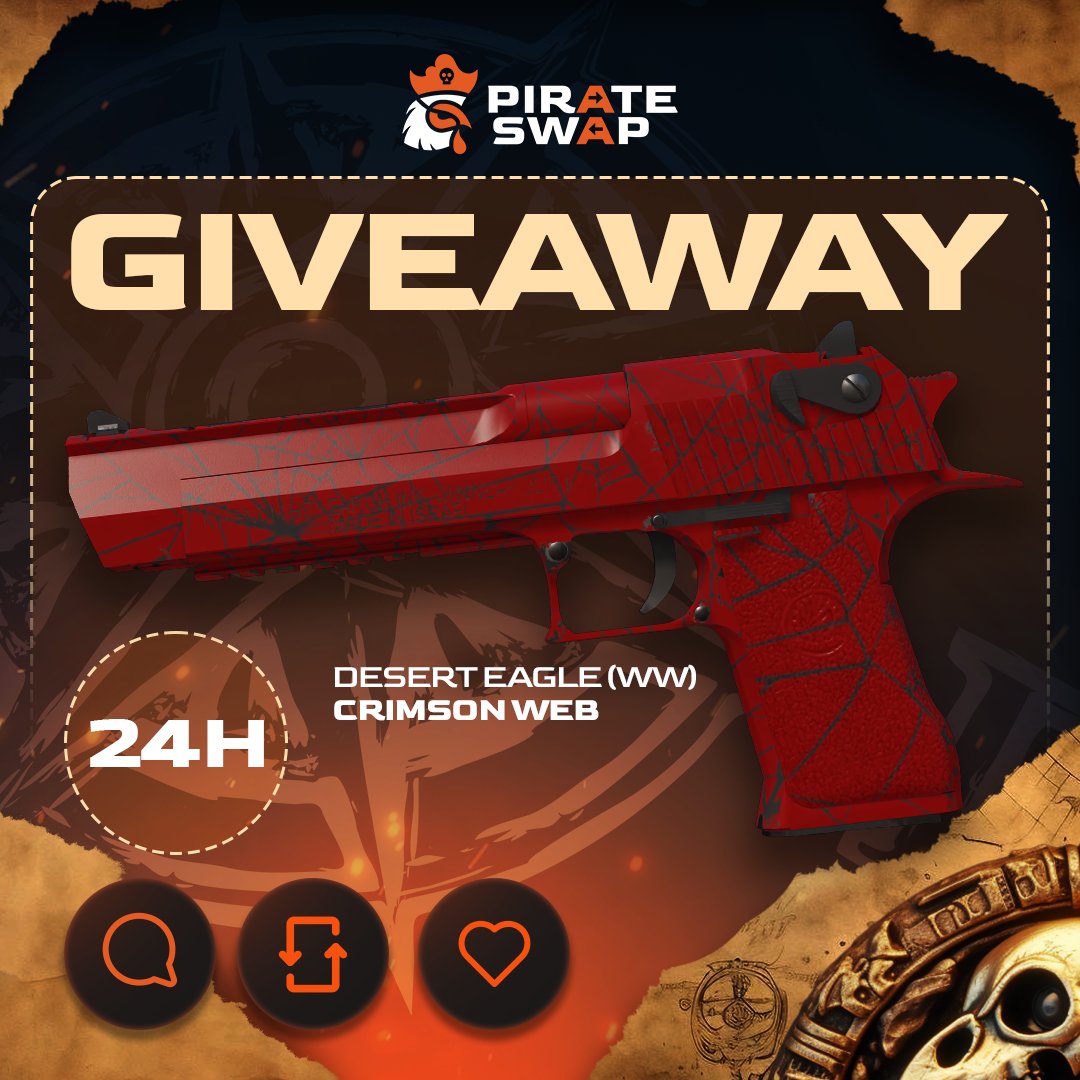 pirateswapcom's tweet photo. 💰GIVEAWAY ALERT💰

To enter:
✅LIKE 3 LAST POSTS
✅Repost
✅Follow us @pirateswapcom

🍀Good Luck!
⏰Ends in 24 HOURS!

#CS2 #CS2Giveaway #csgo #giveaways https://t.co/NnKub1UACI