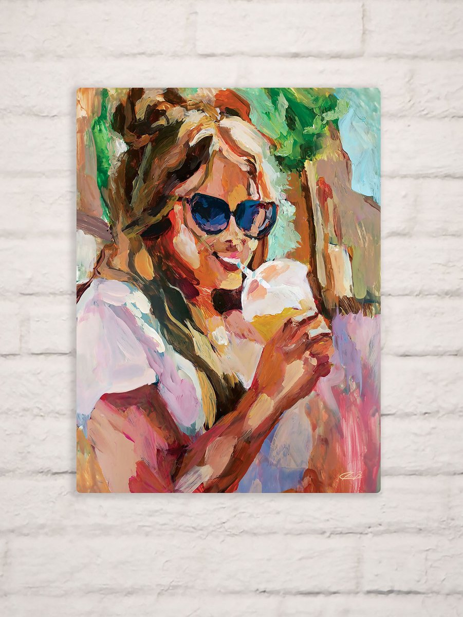 ElpidaMpt's tweet photo. A painting of mine, titled ''Time for a walk''!✨#acrylicpainting #painting #colorfulpainting #womanportrait #wallart #artprint #arts #sunnyvibes #timeforawalk #RBandME #redbubble 

Available on: https://t.co/0wOlLTcBAR https://t.co/saFBq7oCC1
