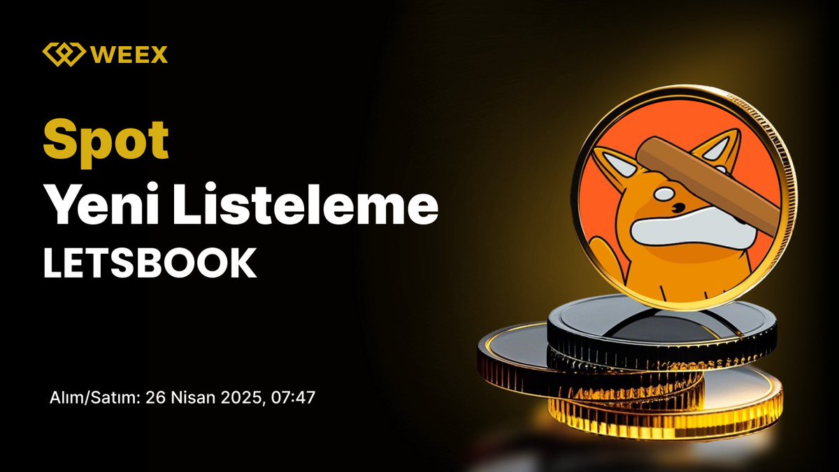 WEEX_Turkiye's tweet photo. 🔔 Yeni Listeleme Duyurusu 🔔

🪙 #LETSBOOK (@bonkfun) WEEX Spot'ta listeleniyor!

🔹 Alım/Satım: 26 Nisan 2025, 07:47

📱 Kayıt Ol: https://t.co/BfEzt1EeQ6
📖 Detaylar: https://t.co/fyy1VrjFOx