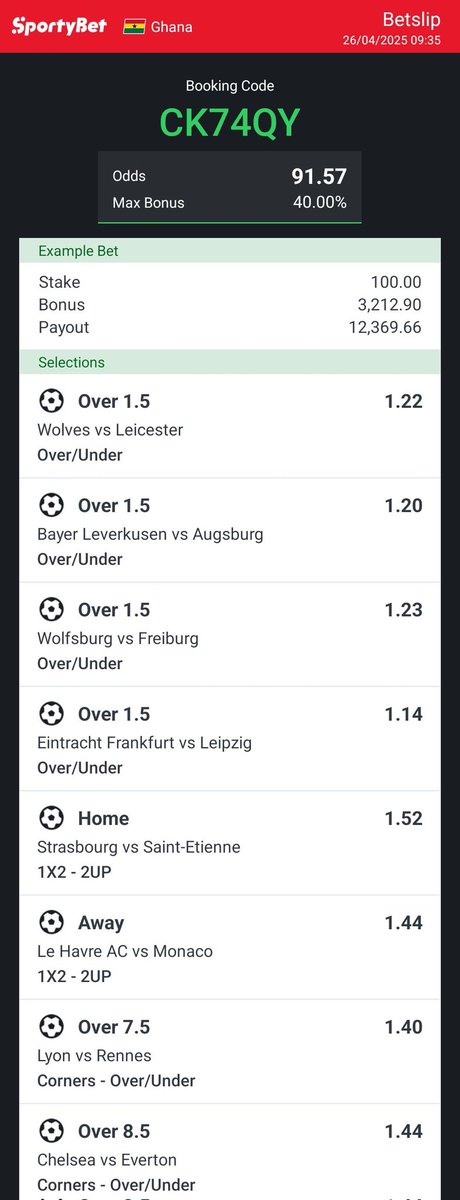 123 odds 

Repost, bookmark and stake.