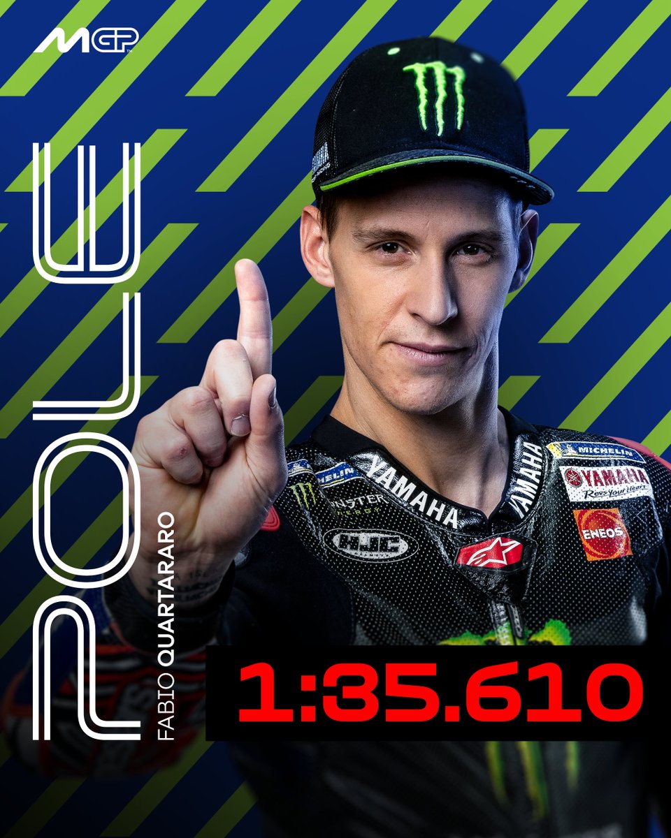 MotoGP's tweet image. 63 Grands Prix later, Fabio Quartararo is back on pole! 😈

#SpanishGP 🇪🇸
