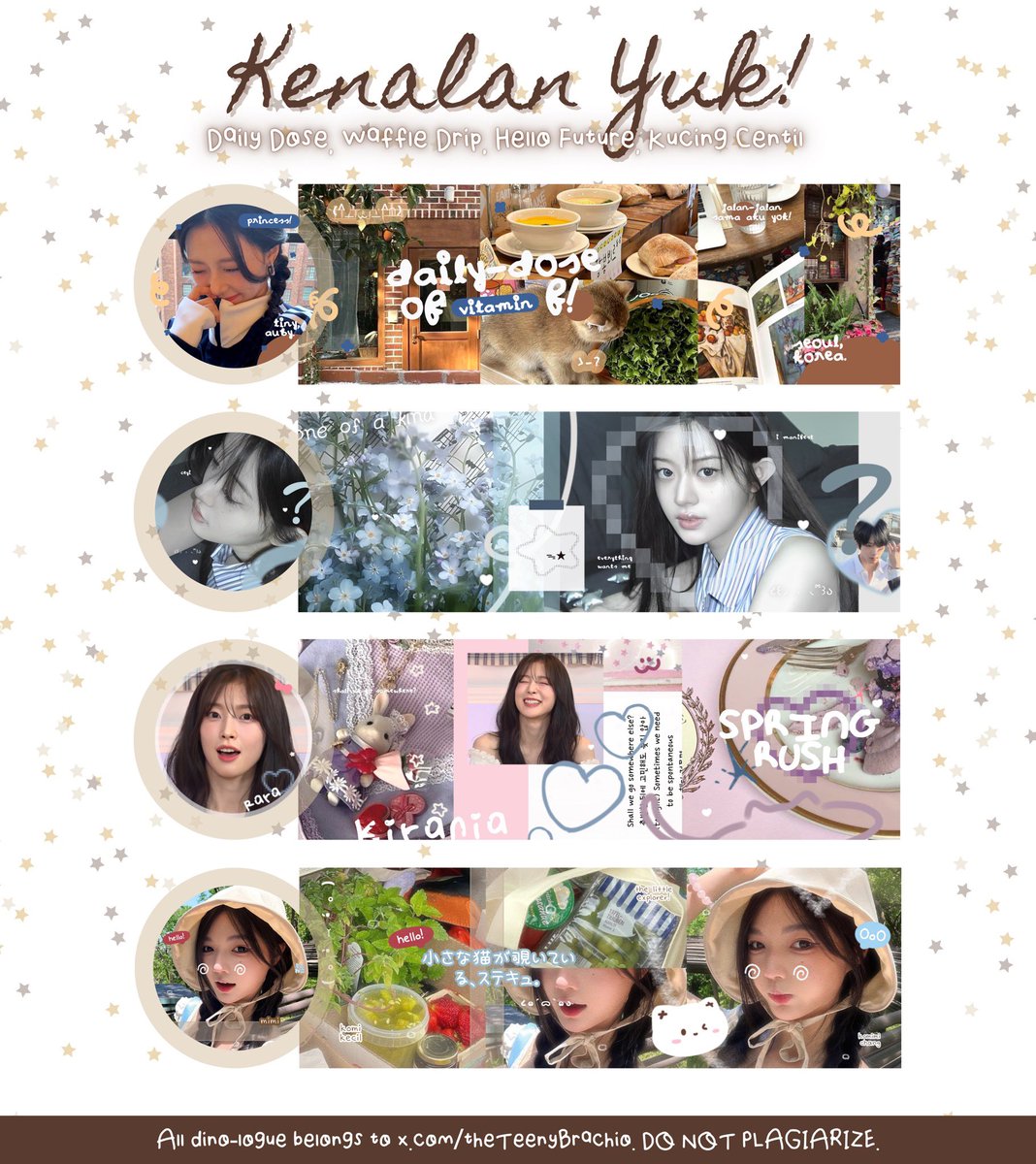 Help repost please? Danke ⭐️

Kenalan sama anak baru aku yuk, teman-teman! >_____<

Kecuali Na-Mikan, semuanya bisa kalian pesan bulan Mei nanti ya! Nara akan open daily dan teman-teman boleh jajan kapanpun! 🥺

🦕 #zonauang #zonaBA