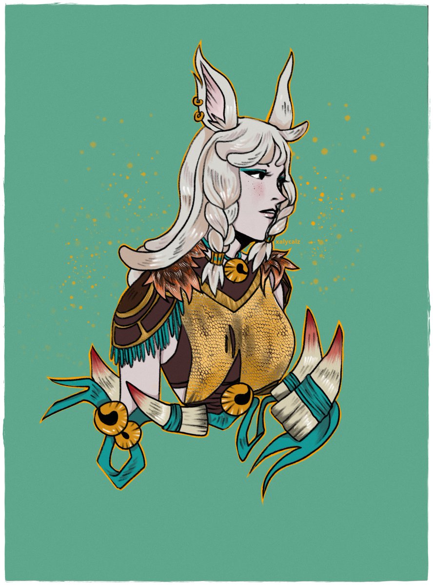 xalycalz's tweet photo. Another HARD inspiration from AFK Journey... #AFKjourney  #digitalart #characterdesign #bunnygirl #drawing #AFK https://t.co/81AzvVfUlP