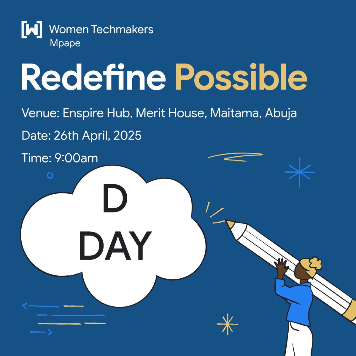The Day is the Here!!!
Who is excited for this year’s theme? “Redefine Possible”

Don't miss out 🥳
#Wtmmpape #IWDmpape2025