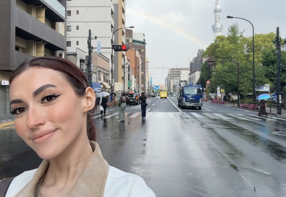 Saw a pretty rainbow 🌈 today in Tokyo