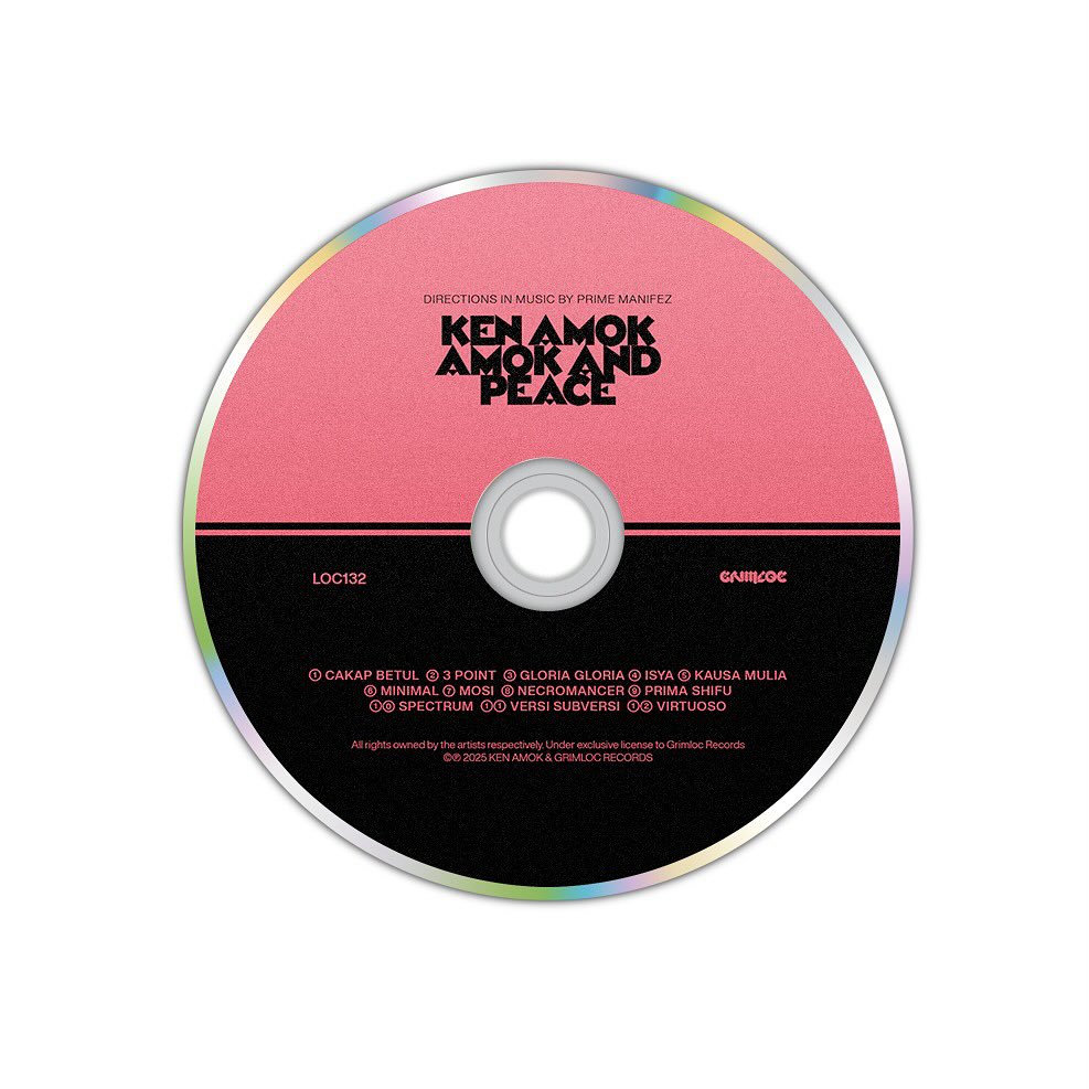 KEN AMOK (<a href="/ssnseen/">SK</a>) delivers "Amok and Peace" — wordplay wizardry, razor-sharp bars, and golden-era DNA. No mumbling. Entirely produced by yours truly. Surrealistic illustrations by Ramzi Firhad. Out now everywhere! Purchase the CD here: grimlocstore.com/product/ken-am…