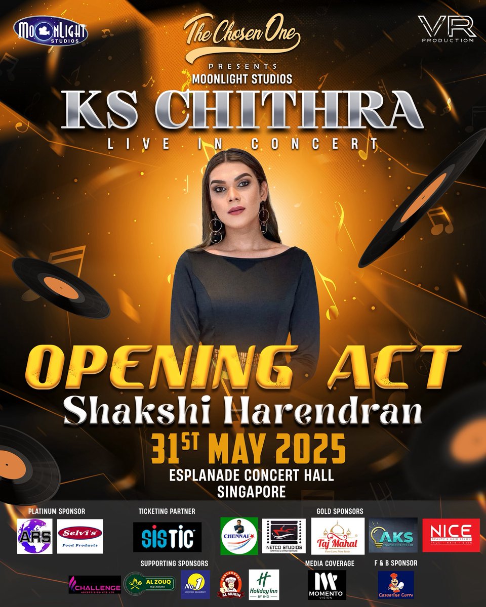 Shakshi Harendran (@hariadrean) on Twitter photo We're beyond thrilled to welcome the incredibly talented <a href="/hariadrean/">Shakshi Harendran</a> as the opening act for KS Chithra Live in Singapore! 🎤✨
Date: 31 May 2025 📅
Venue: Esplanade Concert Hall 🎶
sistic.com.sg/events/chithra… We're beyond thrilled to welcome the incredibly talented <a href="/hariadrean/">Shakshi Harendran</a> as the opening act for KS Chithra Live in Singapore! 🎤✨
Date: 31 May 2025 📅
Venue: Esplanade Concert Hall 🎶
sistic.com.sg/events/chithra…