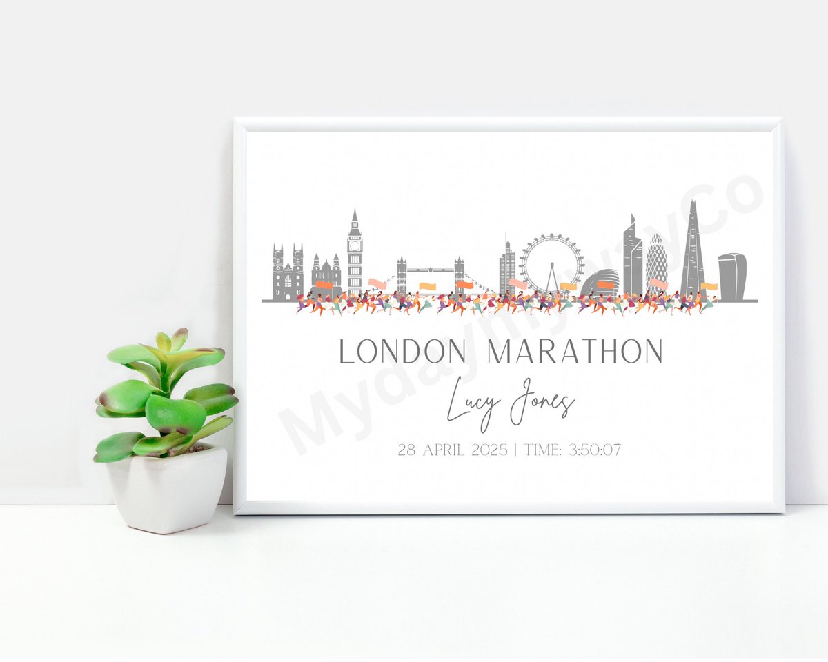 Good luck to everyone running the <a href="/LondonMarathon/">TCS London Marathon</a> tomorrow (especially those running for <a href="/Kidney_Research/">Kidney Research UK</a>)- why not treat yourself or loved one to a finisher gift to remember the experience? Personalised with name and finish time 🏃🏻‍♀️ #londonmarathon2025

etsy.com/uk/listing/429…