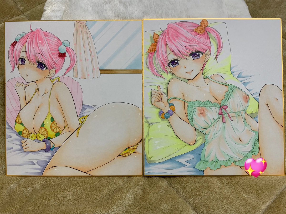 4月27日COMIC☆1に参加します😊
スペースはO-01「BEAT-POP&SAILORQ2」
色紙とポスターを持って行きます!
大色紙3枚(水着あいちゃん、スケ下着あいちゃん、水着久川颯)中色紙3枚(水着美嘉、水着郁田はるき、寝そべり篠澤広)です。色紙の頒布は1時頃を予定しています✨