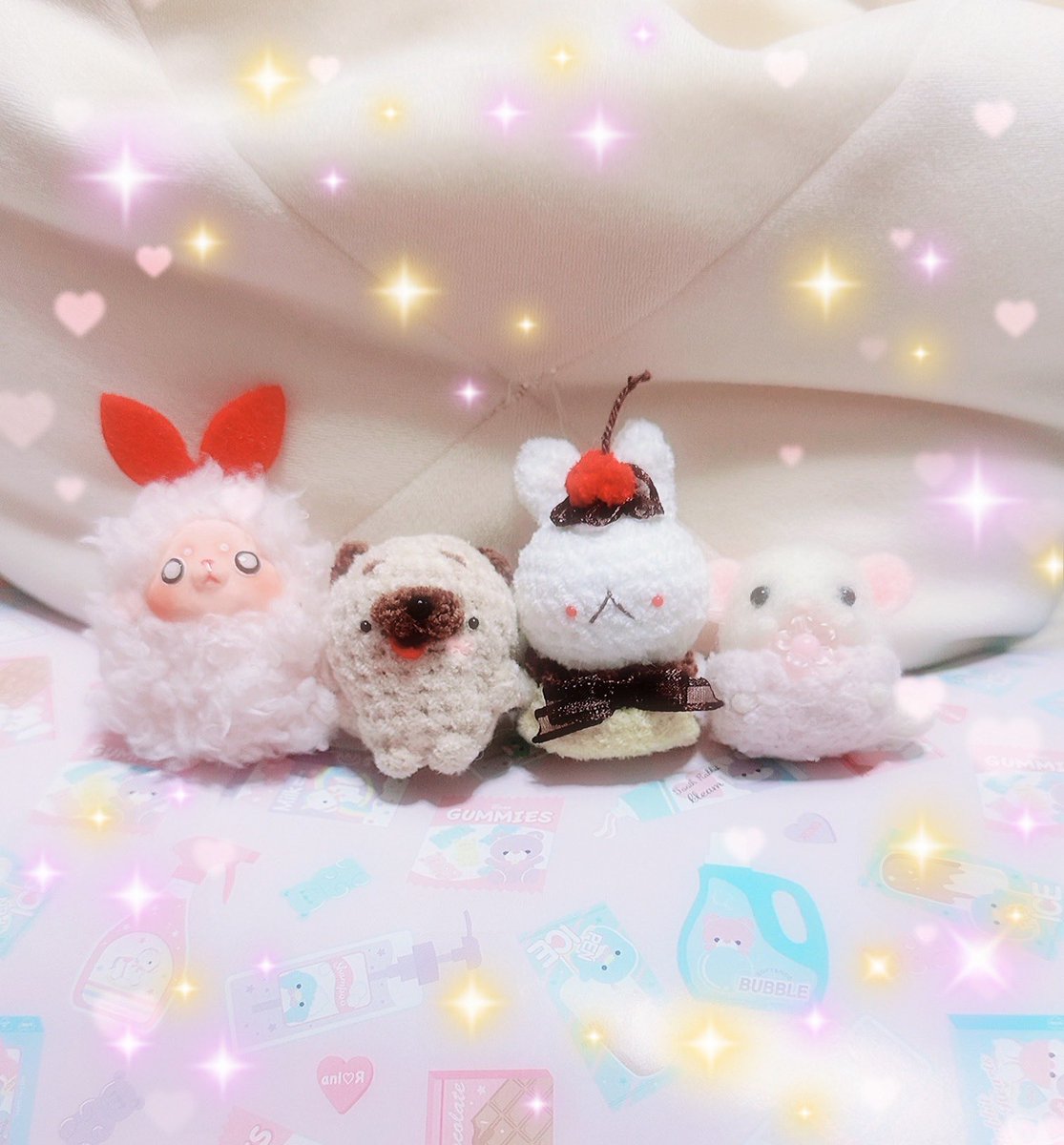 プリンうさぎさんが来てくれました(*ˊ˘ˋ*)
 #ぬい撮り