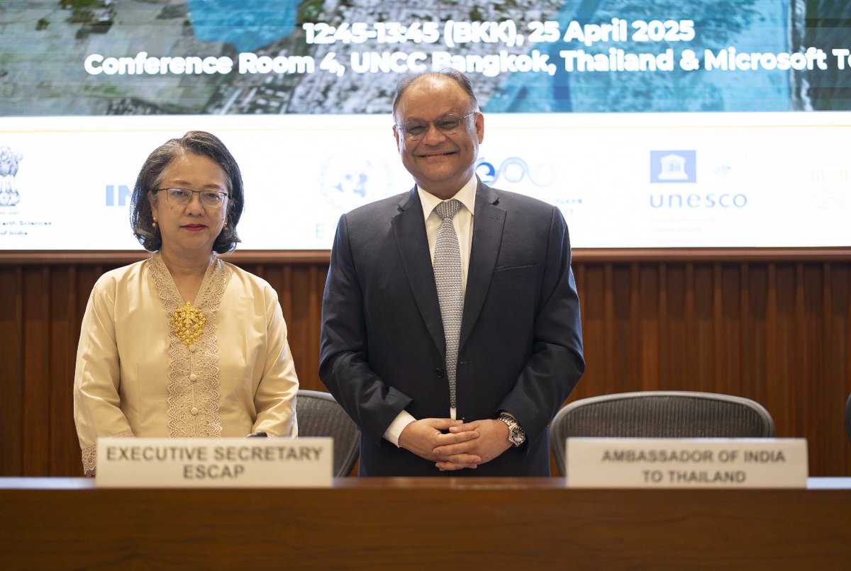incoismoes's tweet photo. 🇮🇳 At #ESCAP81, India, via @moesgoi, pledged USD 500K to the ESCAP Trust Fund for Tsunami, Disaster &amp; Climate Preparedness—affirming its commitment to building tsunami-resilient communities across Asia-Pacific.@DrJitendraSingh @OfficeofDrJS @ravi_moes @DrBalaTM @IocUnesco
#INCOIS https://t.co/71viZ6ngvK