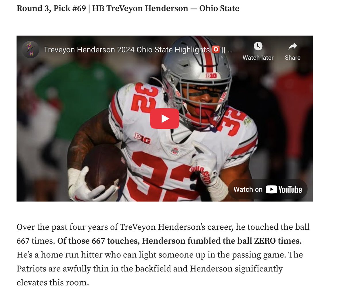 Mocked Henderson back in March✅
x.com/Patriots/statu…