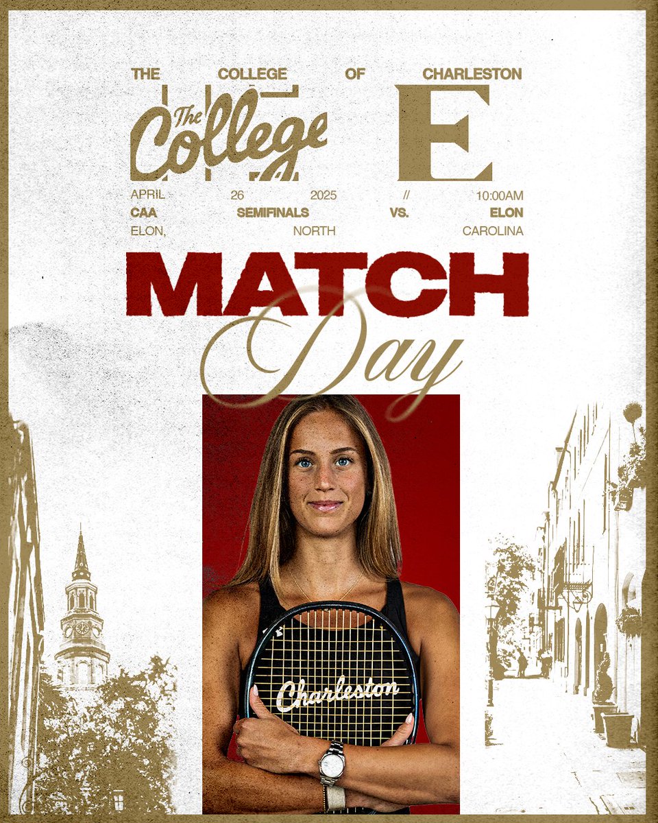CofCTennis's tweet image. CAA Semifinals ⭐️
🆚No.1 Elon
⏰10:00 a.m.
📍Elon, N.C.
📊bit.ly/4jSMaMo
#TheCollege🌴🎾