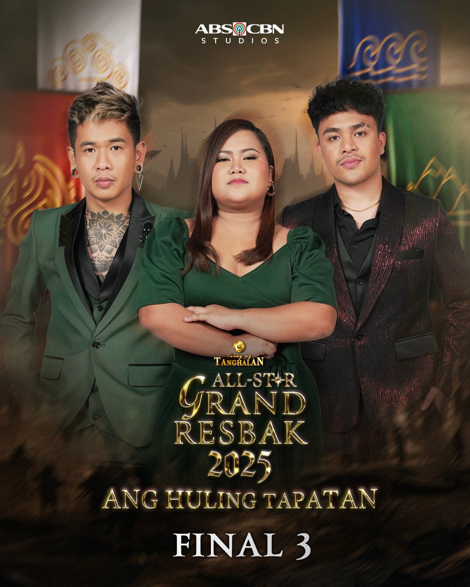 itsShowtimeNa's tweet photo. Madlang People! Ang ating TNT All-Star Grand Resbak 2025 Final 3 - Marko, Ian, and Charizze! 

Tumutok na sa pinaka-pangmalakasang Pambansang Olympics ng Kantahan ng mga Pilipinong mang-aawit - TNT All-Star Grand Resbak 2025, ngayong Sabado sa #ItsShowtime! 🔥⛰️🌊🍃💠

#TNTGrandResbakAngHulingTapatan