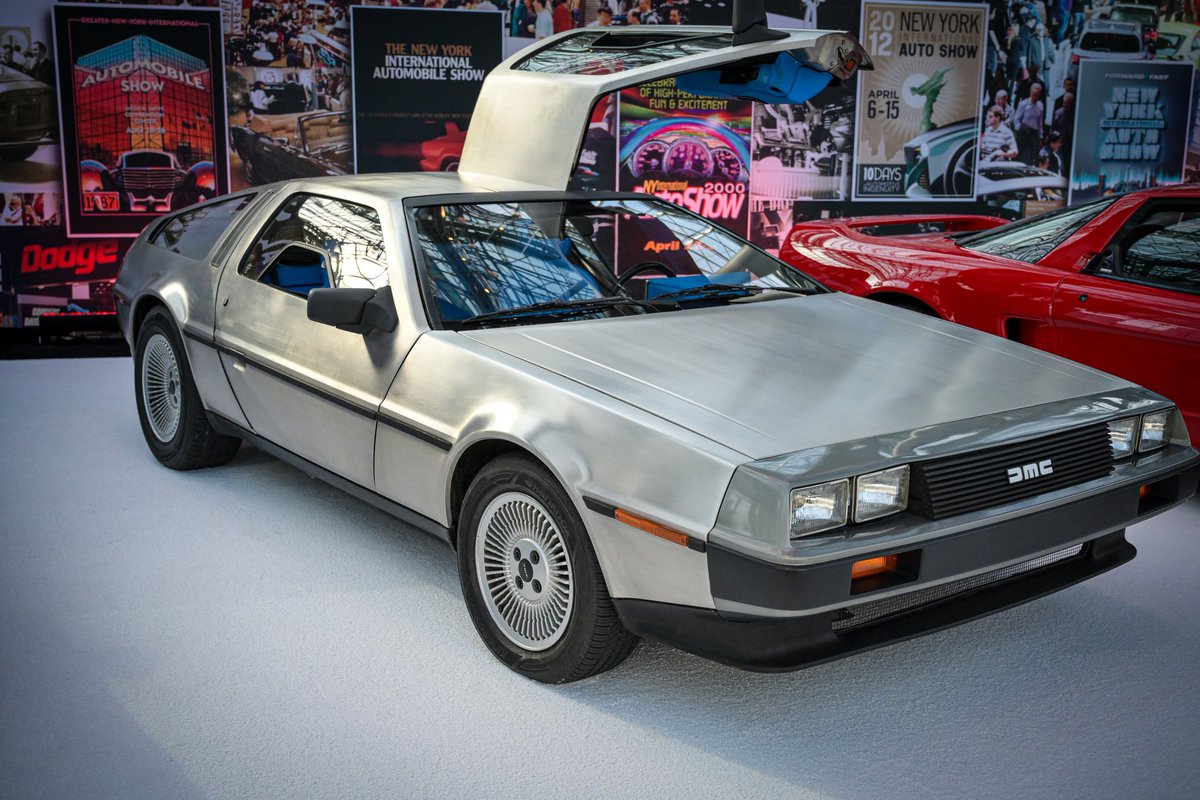 KeltuGrim's tweet photo. DeLorean at #NYAutoShow #NYIAS 2025. Such a classic~ https://t.co/ngDgaV1Kfb