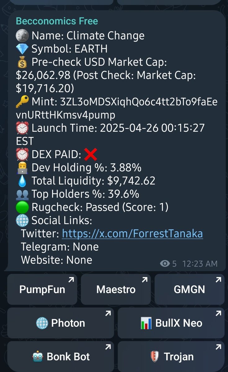 $EARTH alerted for FREE at only 20k market cap. It just now hit over $200k 

For more alerts like these, join the lounge and ask for Becconomics. 

3ZL3oMDSXiqhQo6c4tt2bTo9faEevnURttHKmsv4pump

t.me/becco_ai