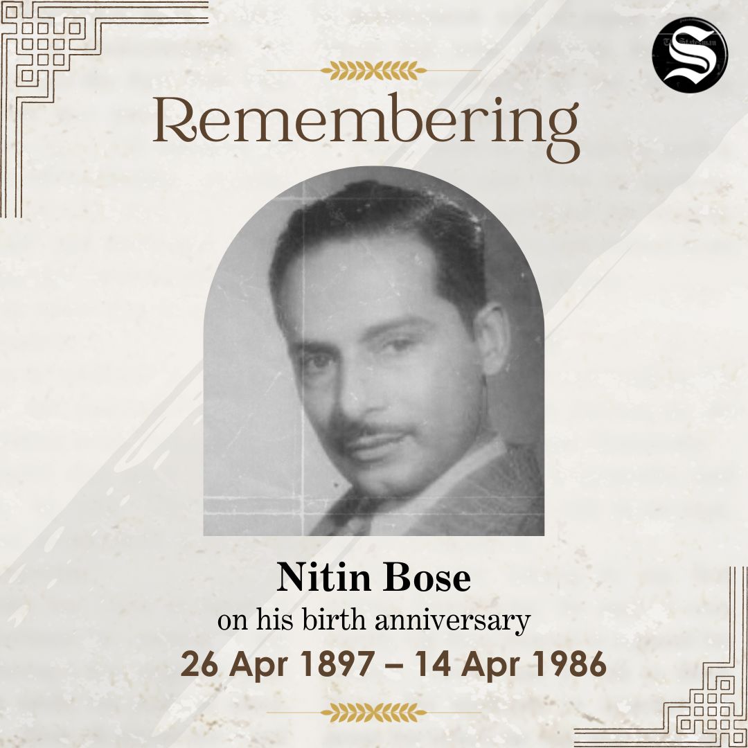 TheStatesmanLtd's tweet image. Remembering #NitinBose, an Indian film director, screenwriter, and cinematographer, on his birth anniversary. He directed under the banners of #BombayTalkies and #Filmistan. Bose is well known for his work in the film #GangaJamuna. Bose received the #DadasahebPhalkeAward in 1977.