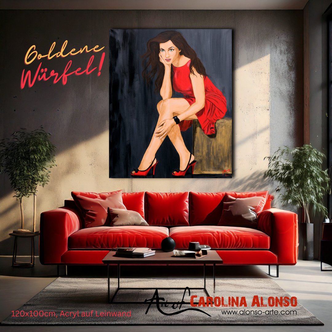 Alonso_ARTE's tweet photo. #goldenewürfel #painting🎨 #acryl #artealonso #alonsoarte #womanpower #canvas #red #figurativeart #woman https://t.co/0b0187LLp6