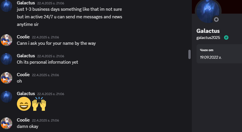 PRO127329231's tweet photo. Please report a scammer on steam (Galactus)
I am underaged so i'm not sure what to do but this guy named Galactus on steam scammed me for a really expensive knife saying that the money should come 1-3 buisness days but it's been around6 now and i'm pretty sure he wants to sell it https://t.co/QzvmrNZ8oM