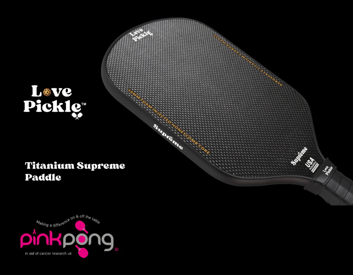 ***COMPETITION TIME***
🏓 To win the new Love Pickle Supreme Paddle coming to the UK soon.
💰 Donate £5 to Pink Pong. (paypal.me/PinkPongUK)
🫶🏼 Follow <a href="/LovePickleStore/">Love Pickle Store</a> &amp; Pink Pong.
🫱🏼‍🫲🏽 Tag your pickleball friends.
👨‍👦‍👦 RT this post.

*Closes on 1/5/2025
#PaddleWithPurpose