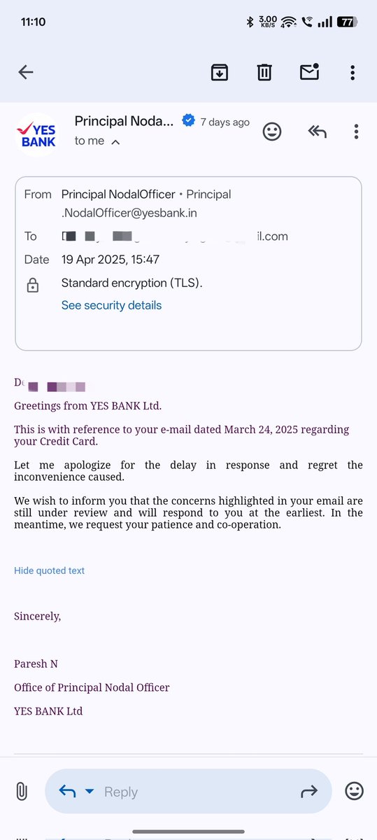 mayank_nig's tweet photo. Such a shameless PNO office! It takes them more than a month to review a scam created by themselves @YESBANK @RBI @RanaKapoor_ https://t.co/qkoBKeCXvF