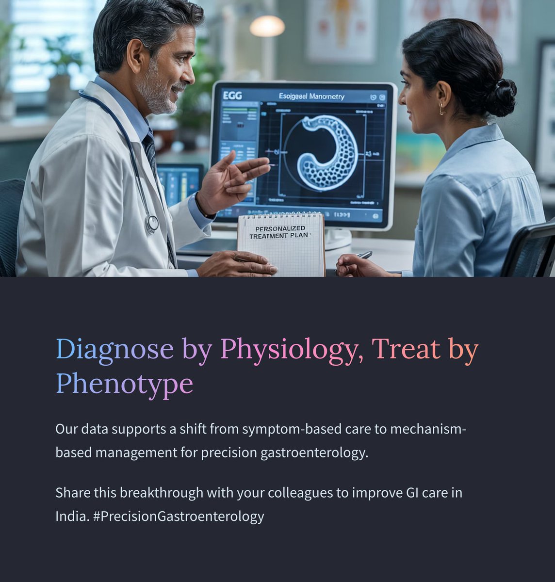 ajitkolatkar's tweet photo. 💡EGG-WLST bridges the diagnostic gap

guides therapy decisions for gastroparesis-like and functional dyspepsia-like symptoms.

From diagnosis to management, it’s time to diagnose by physiology.
#GIInnovation #Indiandata #realworld (6/7) https://t.co/9PN3UGIVd8