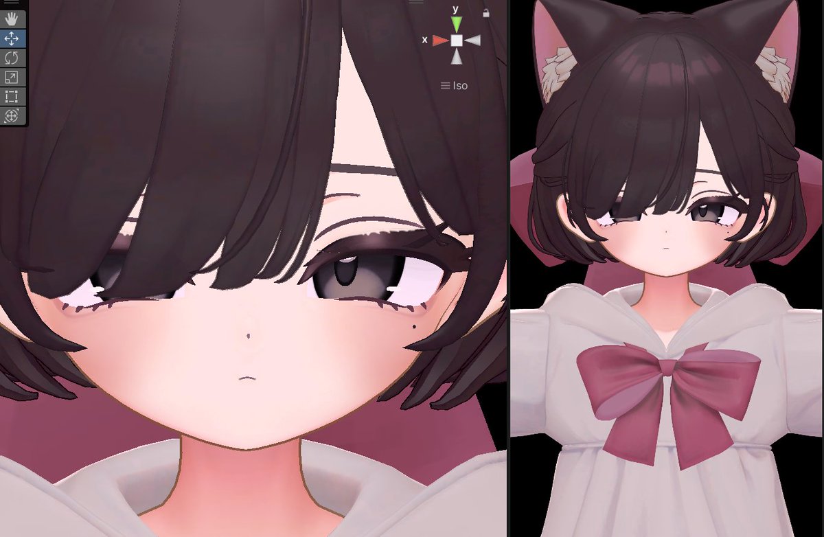 ちょっとメイクかいた！しらつめかわいい！！☺️♡