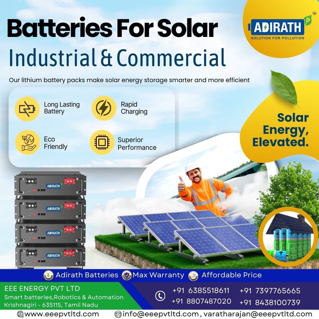 Adirathbattery's tweet photo. 🔋 Power Up Your Solar Journey with Adirath! ☀️

📞 Connect with us today!
+91 63855 18611 | +91 88074 87020 | +91 84381 00739
 https://t.co/dAZtLl7DKQ | info@eeepvtltd.com

#SolarPower #AdirathBatteries #EnergyStorage #Adirath #SolarEnergySolutions #SustainableFuture https://t.co/EkQKCmEqEH