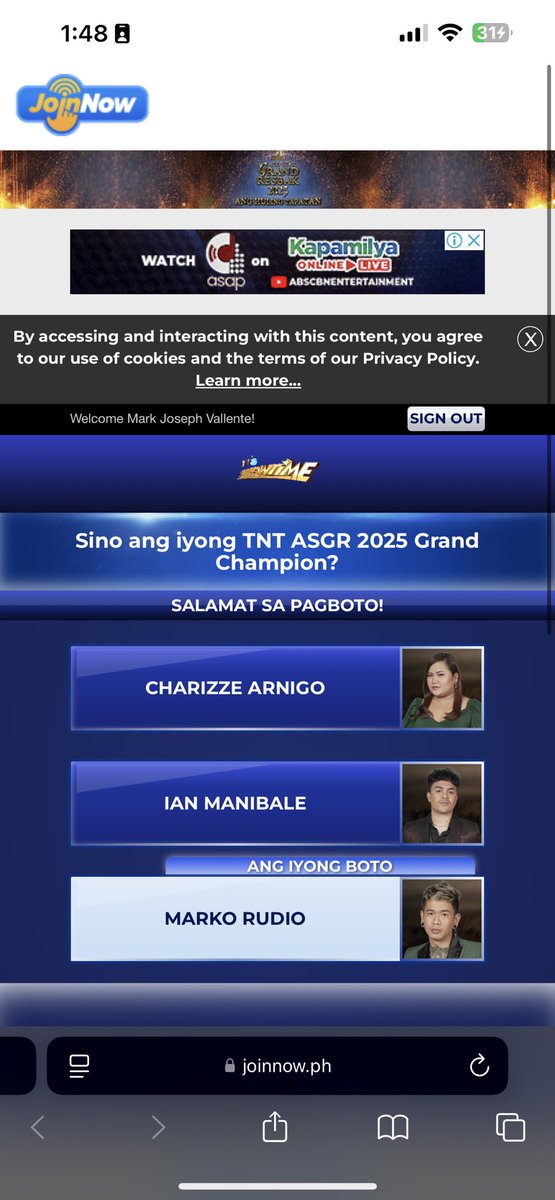 jayjayjacks30's tweet photo. Marko Rudio! 👏🏻👏🏻👏🏻

 #TNTGrandResbakRoadToFinale https://t.co/umtSgalciz