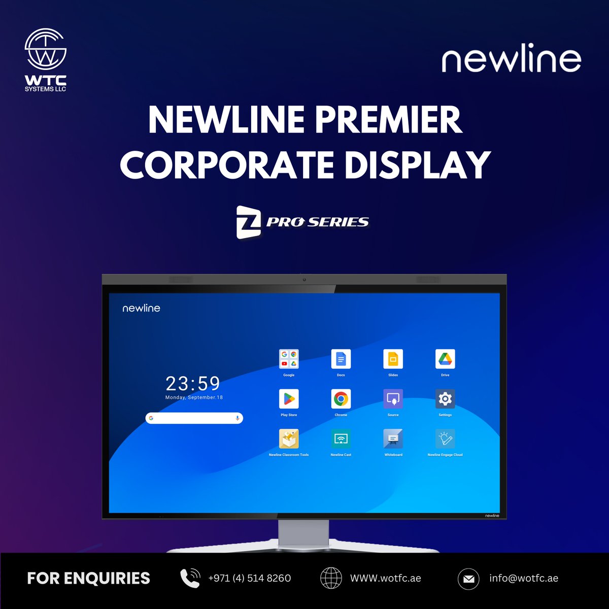 WTC_SYSTEMS_LLC's tweet image. Newline Z Pro Series – All-in-One Interactive Display for Seamless Collaboration

Experience the pinnacle of interactive technology with the Newline Z Pro Series, designed to elevate corporate meetings and collaborative sessions.

#WTCSystems